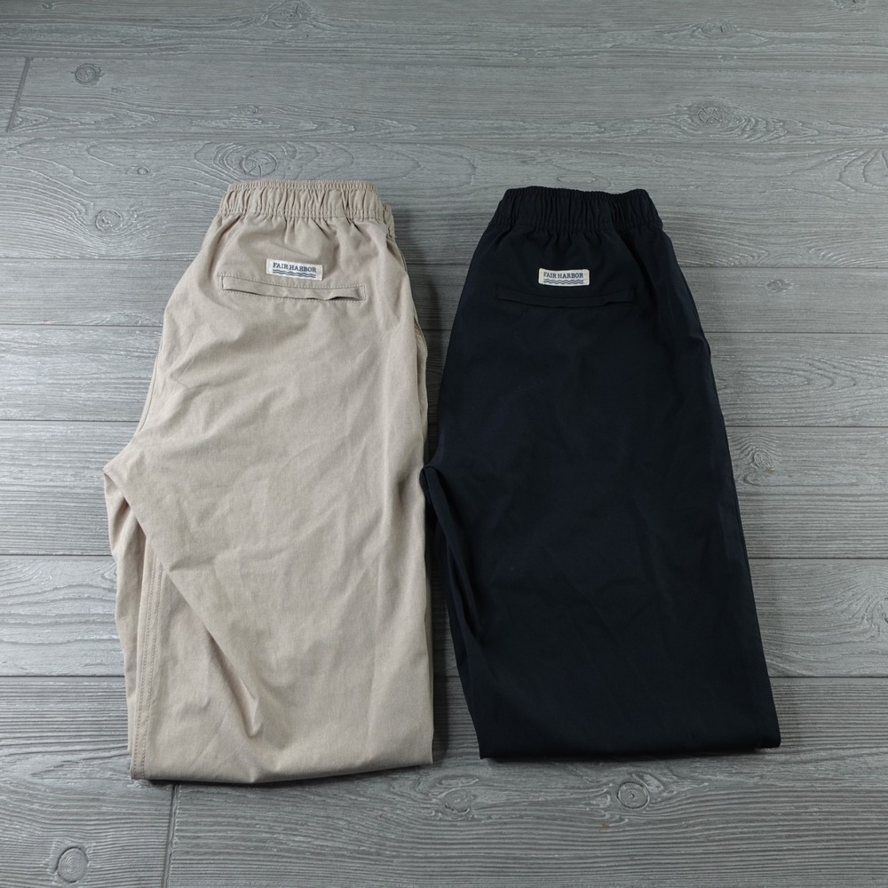 Fair Harbour One Pants Mens Small Black Beige Stretch Performance Lot Of 2